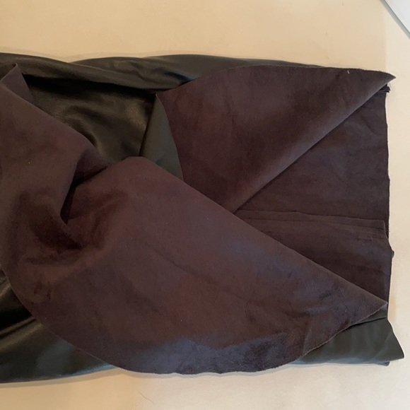 NWT (2) BAR 111 black pleather mini knee big belt tulip hem bodycon fit - Picture 6 of 10